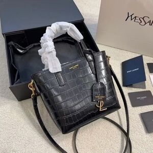 YSL Mini Shopping Tote in Black